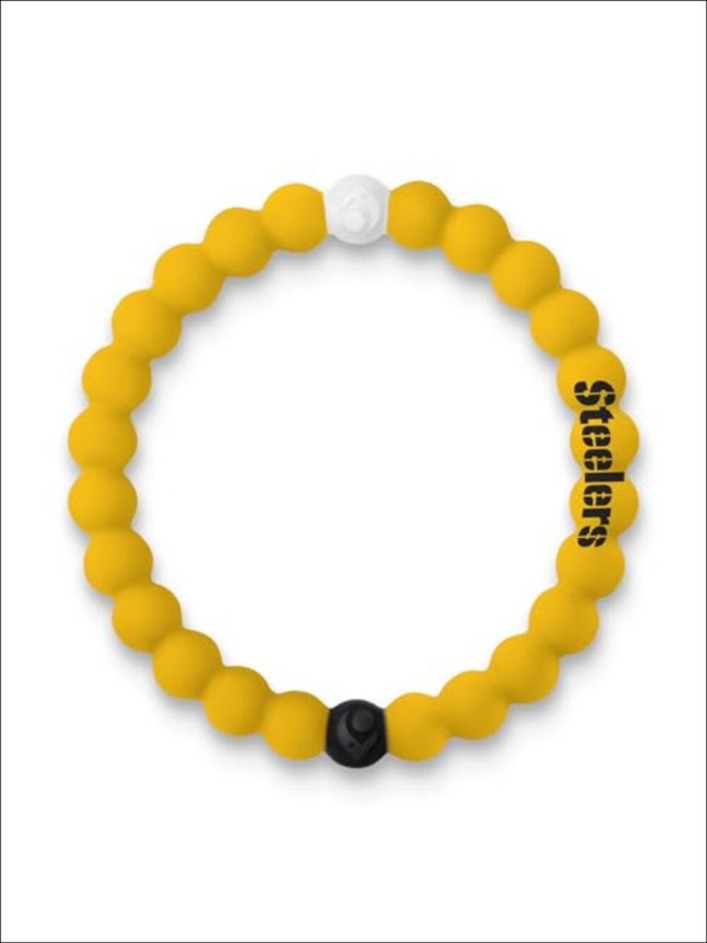 Lokai NFL Football Silicone Beaded Stretch Bracelet Extra Large Slide-On